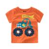 FTSUCQ Boys Cartoon Short Sleeve Shirt Top with Camo Shorts, Two-Pieces Sets,Orange 120 view 2