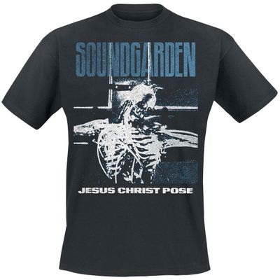 Soundgarden Men's Jesus Christ Pose T-Shirt Small Black