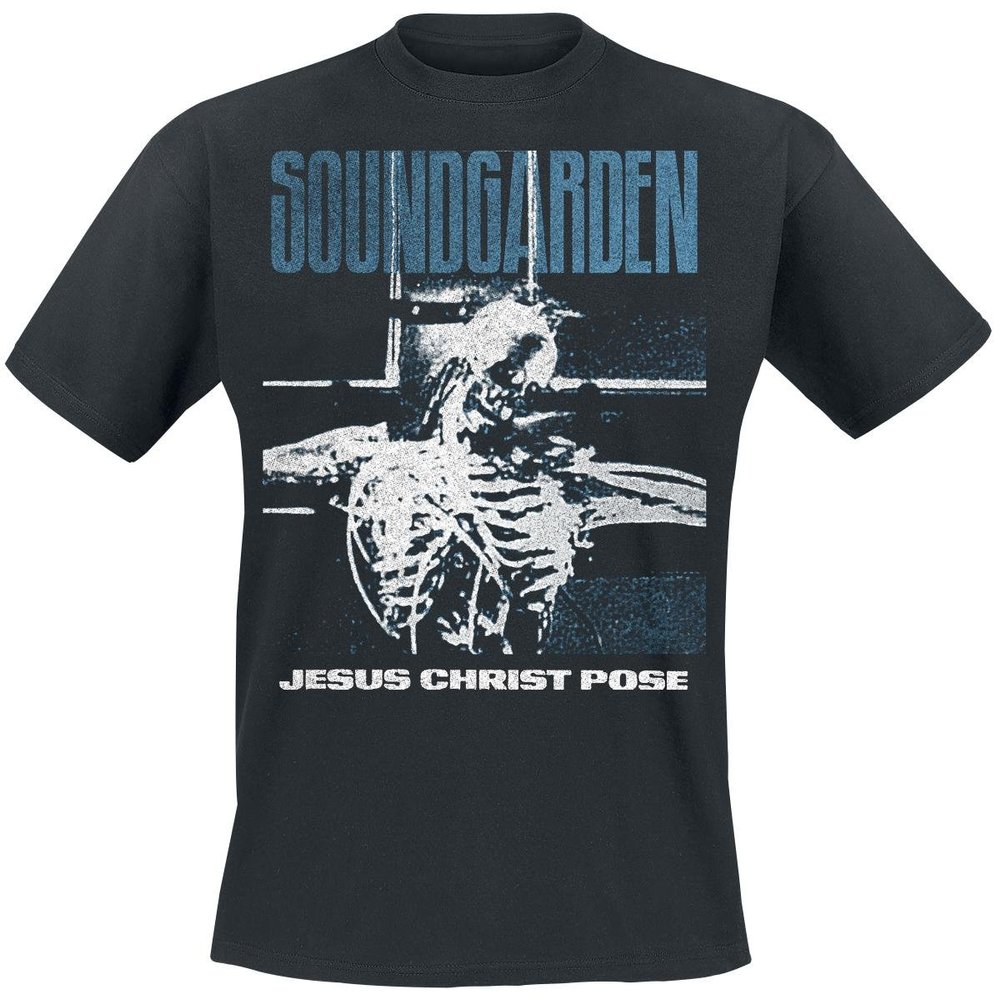 Soundgarden Men's Jesus Christ Pose T-Shirt Small Black