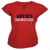 Old Varsity Brand NCAA South Dakota State Ladies Tri-Blend V-Neck T-Shirt, X-Large, Red view 1