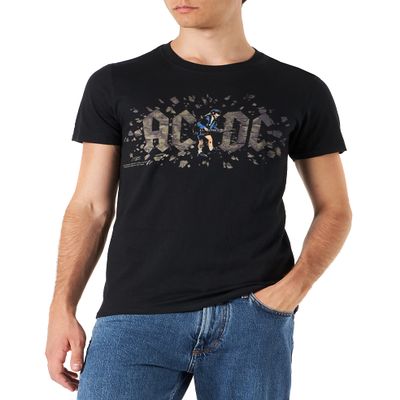 AC/DC T Shirt Those About To Rock Band Logo Official Unisex Black Size XL