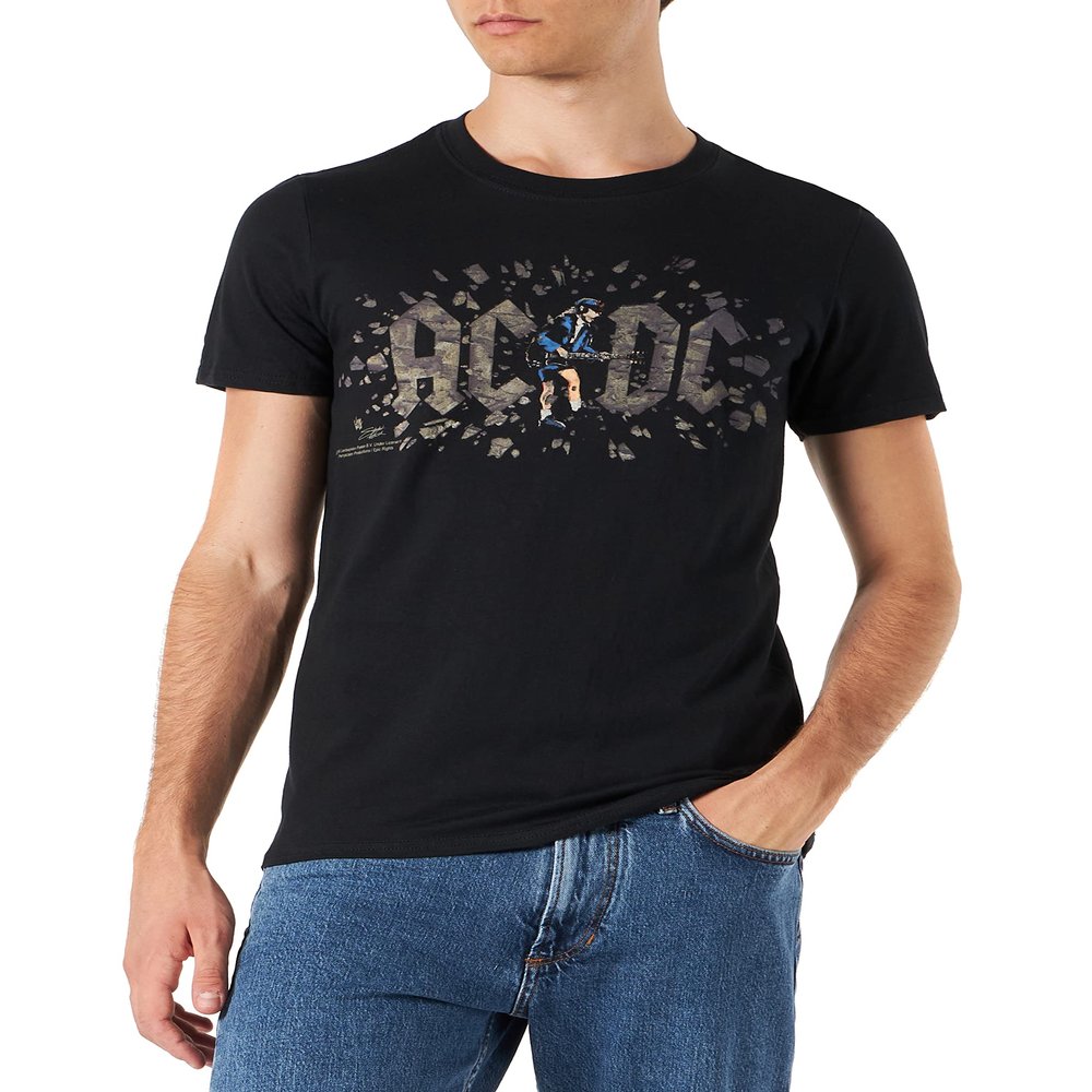 AC/DC T Shirt Those About To Rock Band Logo Official Unisex Black Size XL