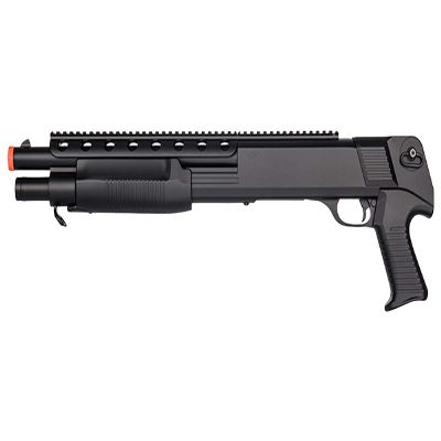 Double Eagle M309 Plastic Pump Action Airsoft Shotgun - Black