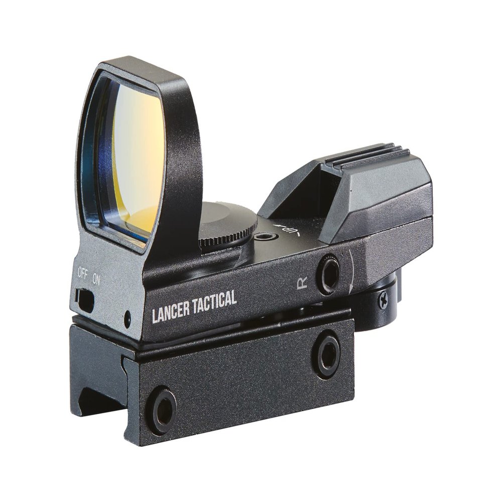 Lancer Tactical Multi Reticle Full Metal Red & Green Dot Open Tubeless Reflex Airsoft Scope Sight