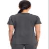 Cherokee Scrubs Top for Women Mock Wrap with 3 Pockets, Soft, 2-Way Stretch & Durable Fabric Plus Size - WW610, 3XL, Pewter view 3