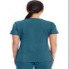 Cherokee Scrubs Top for Women Mock Wrap with 3 Pockets, Soft, 2-Way Stretch & Durable Fabric Plus Size - WW610, 2XL, Caribbean Blue view 3