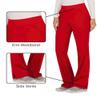 Cherokee Women Scrub Pant with Straight Leg Pull-on Pant Medical Bottom with 4 Pocket & 2-Way Stretch Fabric Plus Size - WW110, 3XL, Red view 3