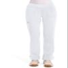 Cherokee Women Scrub Pant with Straight Leg Pull-on Pant Medical Bottom with 4 Pocket & 2-Way Stretch Fabric Plus Size - WW110, 5XL, White view 1