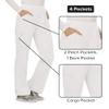 Cherokee Women Scrub Pant with Straight Leg Pull-on Pant Medical Bottom with 4 Pocket & 2-Way Stretch Fabric Plus Size - WW110, 5XL, White view 4