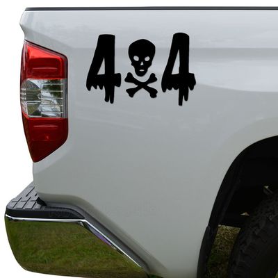 4x4 Off Road Skull Crossbones Die Cut Vinyl Decal Sticker For Car Truck Motorcycle Window Bumper Wall Decor Size- [6 inch/15 cm] Wide Color- Matte Black