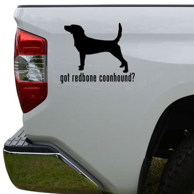 Rosie Decals Got Redbone Coonhound Dog Die Cut Vinyl Decal Sticker For Car Truck Motorcycle Window Bumper Wall Decor Size- [10 inch/25 cm] Wide Color- Matte White