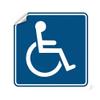 Pack of 4 Disabled/Wheelchair Symbol ADA Compliant Handicap Access Blue Stickers 3M Vinyl Decals (5"x5") view 2