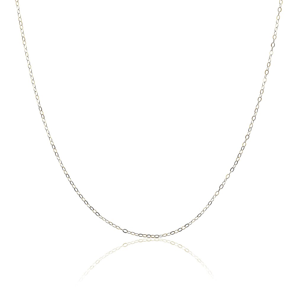 AJ's Collection 14k Yellow Gold Plated Sterling Silver 925 Cable Chain - 16 Inch