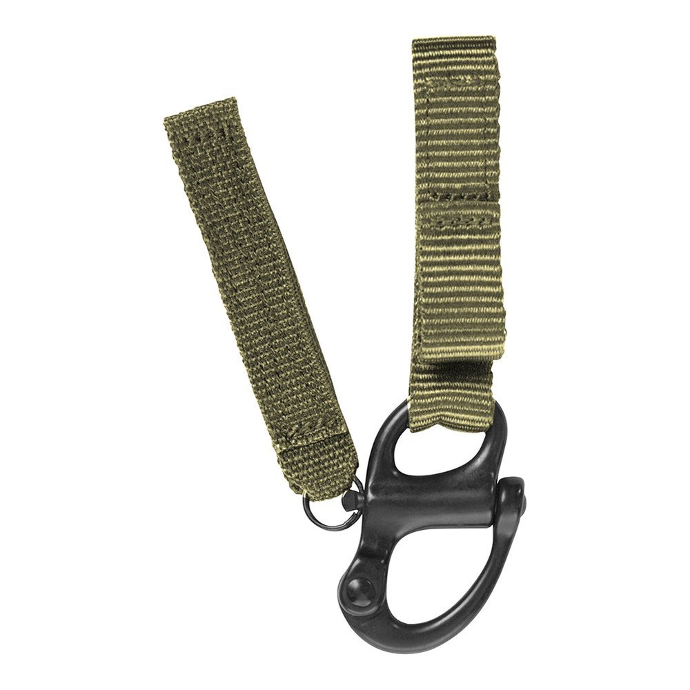 Fusion Tactical Military Police Patrol Snap Button Belt Keeper Keychain Shackle Strap Loop 1" Wide Coyote Brown
