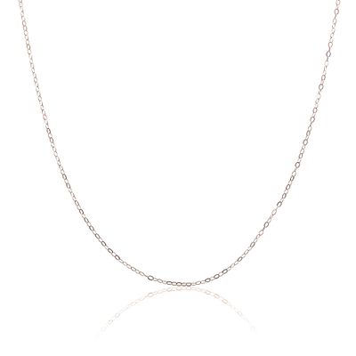 AJ's Collection Rose Gold Plated Sterling Silver 925 Cable Chain - 16 Inch