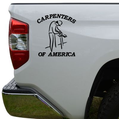 Rosie Decals Carpenters of America Die Cut Vinyl Decal Sticker For Car Truck Motorcycle Window Bumper Wall Decor Size- [8 inch/20 cm] Tall Color- Matte Black