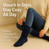 AWS/American Made Slouchy Scrunch Cotton Slouch Socks for Women Shoe Size 5 to 10 (Navy, 1 Pair) view 3
