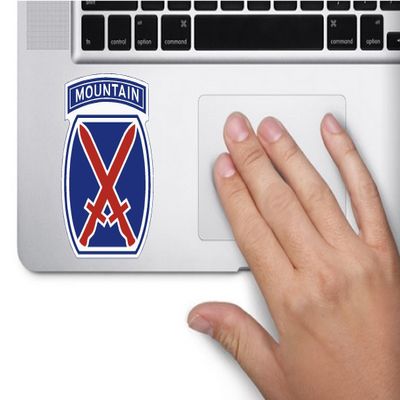 10th Mountain Division 3.5x2 inches Symbol Pride Sword Lost Love Happiness Young Free Military war America United States Color Sticker State Decal Vinyl - Made and Shipped in USA