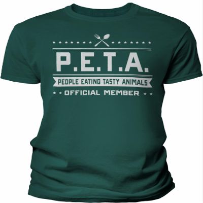 PETA People Eating Tasty Animals Shirt - Carnivore Hunting Shirt for Men - F/Forest-4X