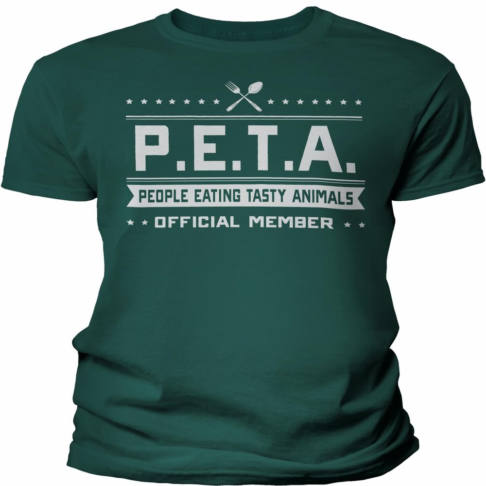 PETA People Eating Tasty Animals Shirt - Carnivore Hunting Shirt for Men - F/Forest-4X