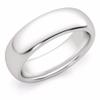 6mm Comfort Fit White Gold Wedding Band Ring - Size 5  view 1