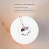 AJ's Collection Love Display with Personalized Sterling Silver Round Washer, Hand Finished. Includes up to 4 Crystal Birthstones or Pearls, and a choice of 925 Chain. Gift for Her view 2