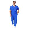 M&M SCRUBS Men Scrub Set Medical Scrub Top and Pants XXXL True Royal Blue view 1