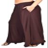 Dare2BStylish Women Plus Size Loose Fitting Boho Palazzo Pants Brown view 1