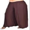 Dare2BStylish Women Plus Size Loose Fitting Boho Palazzo Pants Brown view 3