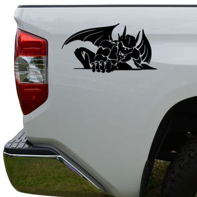 Rosie Decals Gargoyle Monster Die Cut Vinyl Decal Sticker For Car Truck Motorcycle Window Bumper Wall Decor Size- [10 inch/25 cm] Wide Color- Matte Black