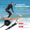 Abahub Premium Coil SUP Leash, 10 ft Clear Black Coiled Paddle Board Leashes, 7.2mm Thick Legrope Strap for Longboard Surfboards, Stand-up Paddleboards, iSUP Replacement Leg Rope view 3