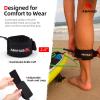 Abahub Premium Surfboard Leash, Straight Surf Board Leg Rope, Legrope Strap for Longboard, SUP Paddleboard Replacement Leashes 9 Foot Clear Black Core 7 mm Thick view 4