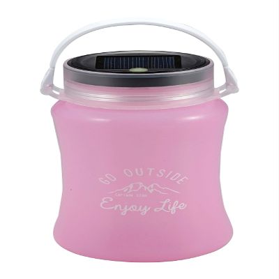 Captain Stag UK-4046 Camping Lantern, Light, Floating LED Lantern, Type II, Solar and USB Rechargeable, Pink