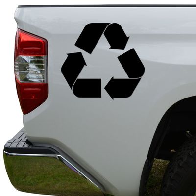 Rosie Decals Recycle Symbol Die Cut Vinyl Decal Sticker For Car Truck Motorcycle Window Bumper Wall Decor Size- [6 inch/15 cm] Wide Color- Matte White