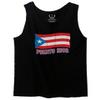 0037 Bandera Puerto Rico Flag Boricua Puerto Rican Nuyorican Pride Men's Tank Top (Black, Small) view 1