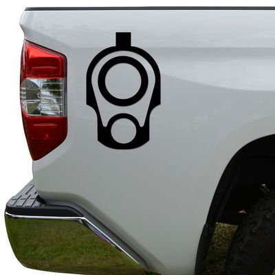 1911 .45 ACP Pistol Barrel Gun Die Cut Vinyl Decal Sticker For Car Truck Motorcycle Window Bumper Wall Decor Size- [10 inch/25 cm] Tall Color- Matte White