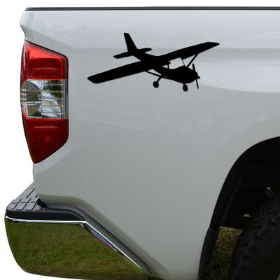 Cessna Plane Pilot Die Cut Vinyl Decal Sticker For Car Truck Motorcycle Window Bumper Wall Decor Size- [8 inch/20 cm] Wide Color- Matte Black
