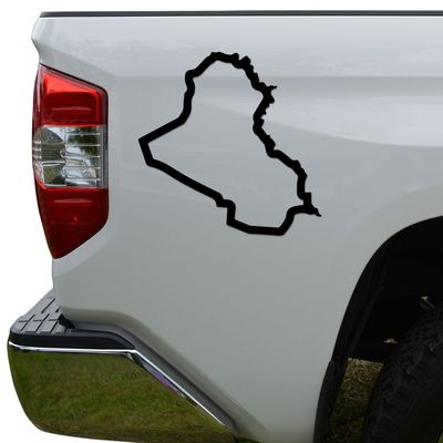 Rosie Decals Iraq Country Map Die Cut Vinyl Decal Sticker for Car Truck Motorcycle Window Bumper Wall Decor Size- [10 inch/25 cm] Tall Color- Matte Black