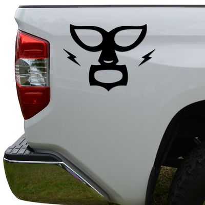 Rosie Decals Luchador Mexican Wrestler Mask Die Cut Vinyl Decal Sticker for Car Truck Motorcycle Window Bumper Wall Decor Size- [10 inch/25 cm] Wide Color- Matte Black