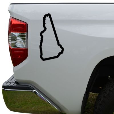 Rosie Decals New Hampshire State Map Die Cut Vinyl Decal Sticker for Car Truck Motorcycle Window Bumper Wall Decor Size- [8 inch/20 cm] Tall Color- Matte Black