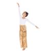 Danzcue Child Pull-on Unisex Dance Pant, Metallic Gold, S-M view 2