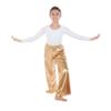 Danzcue Child Pull-on Unisex Dance Pant, Metallic Gold, S-M view 3