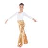 Danzcue Child Pull-on Unisex Dance Pant, Metallic Gold, S-M view 4