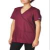CHEROKEE womens Workwear Core Stretch Mock Wrap Shirt Medical Scrubs, Wine, XXXXX-Large US view 3