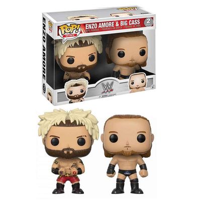 Funko - Figurine WWE - 2-Pack Enzo Amore & Big Cass Exclu Pop 10cm - 0889698150729