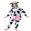 CANASOUR Kids Cow Onesie Farm Animal Halloween Cosplay Costume for 10-12 Years Girls Unisex Outfuit One Piece Hooded Soft Pajamas Party Boys Suit (10 Years, Cow) view 1