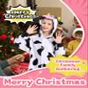 CANASOUR Kids Cow Onesie Farm Animal Halloween Cosplay Costume for 10-12 Years Girls Unisex Outfuit One Piece Hooded Soft Pajamas Party Boys Suit (10 Years, Cow) view 2
