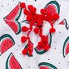 Ding-dong Baby Kid Girl Summer Tassel Watermelon Top+Shorts+Headband 3 Pieces Set Outfit(Sleeveless,3T) view 3