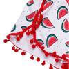 Ding-dong Baby Kid Girl Summer Tassel Watermelon Top+Shorts+Headband 3 Pieces Set Outfit(Sleeveless,3T) view 4