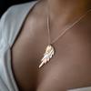 Three Bar Sterling Silver Personalized Necklace. Includes 3 Customizable Name Charms and your Choice of Sterling Silver Chain. Gifts for Her, Mom, Wife, Girlfriend view 3